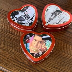 Heart-Shaped Elvis Presley Tin Set